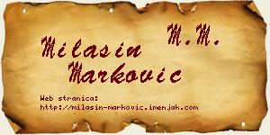 Milašin Marković vizit kartica
